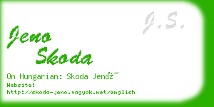 jeno skoda business card